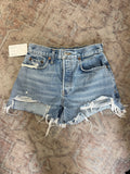Re/Done Frayed Denim Shorts (23) oo*