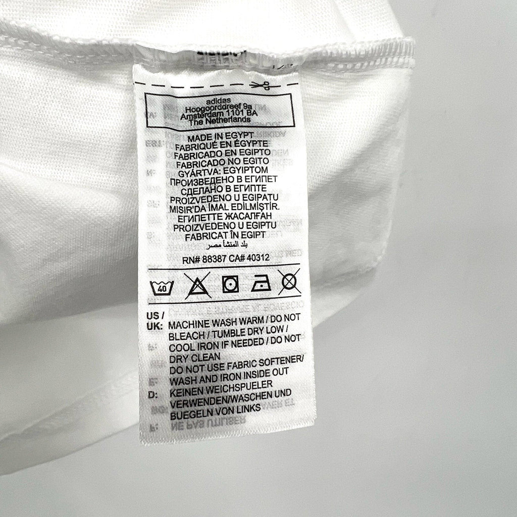 ADIDAS Women's Essentials Linear Single Tee Large White Short Sleeve NWT