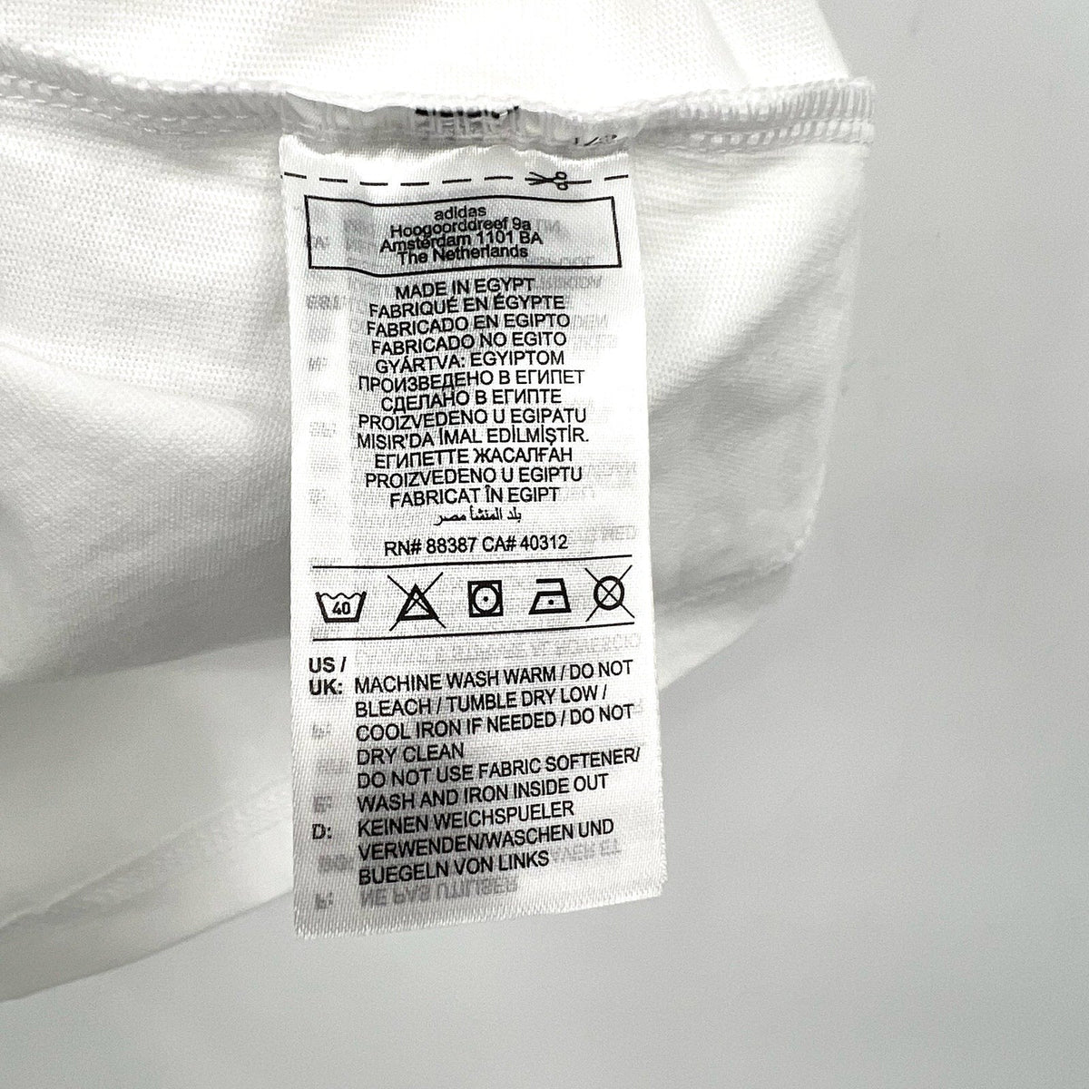 ADIDAS Women's Essentials Linear Single Tee Large White Short Sleeve NWT