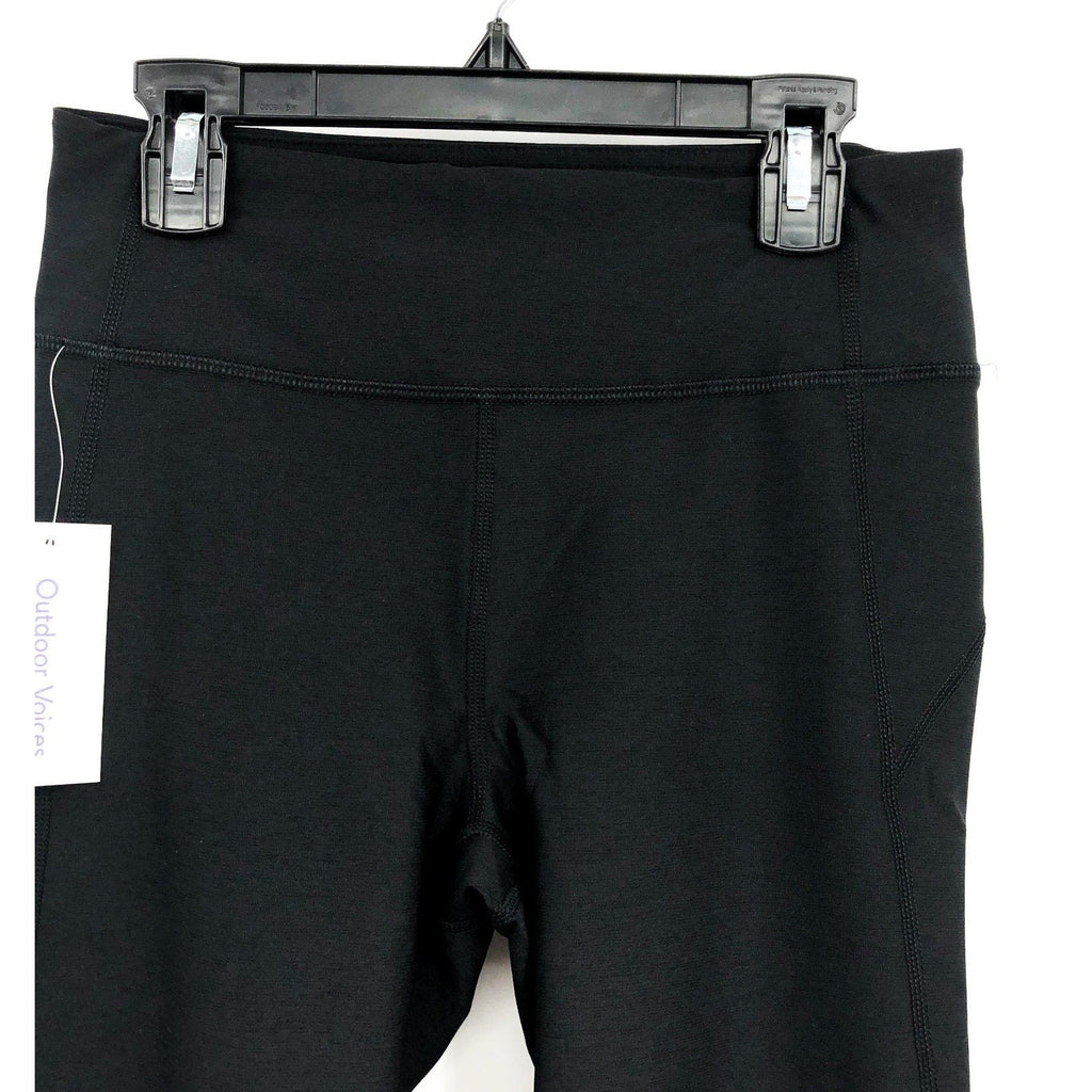 OUTDOOR VOICES Womens Warmup 10" Shorts Small Black Stretch Mid Rise Biker NWT