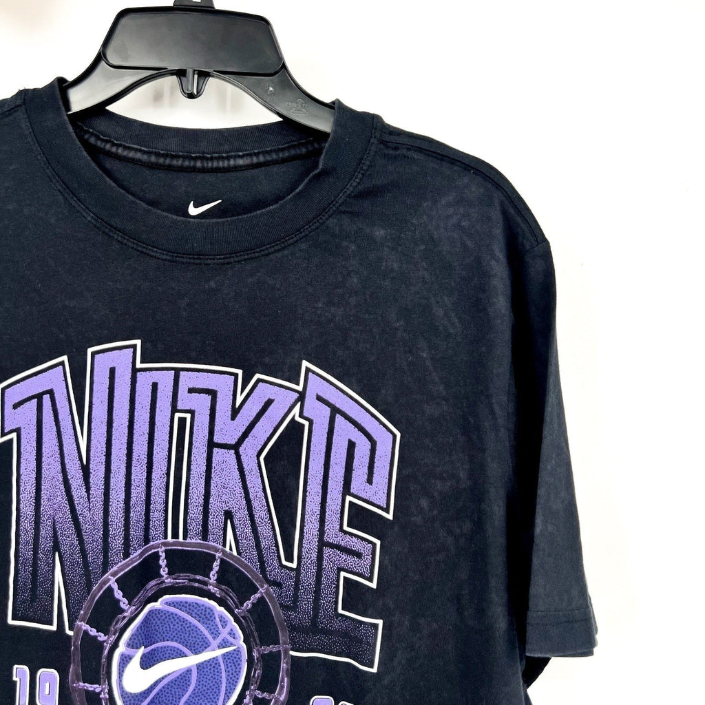 NIKE Women's Basketball 1973 Graphic Tee XS Black/Purple Short Sleeve NWT