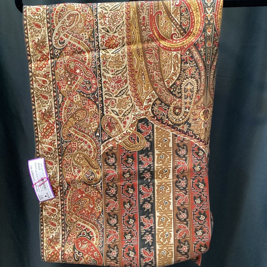 No Label Kalamkari Wool Silk Paisley SCARVES