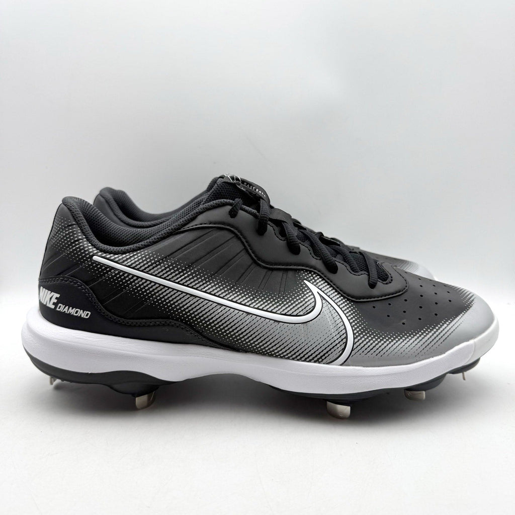 Nike Mens Alpha Huarache Varsity 4 Low Baseball Cleats Size 14 Black Grey NWOB