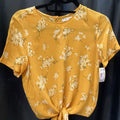 Madewell Flowers Silk Tie Buttons TOPS M