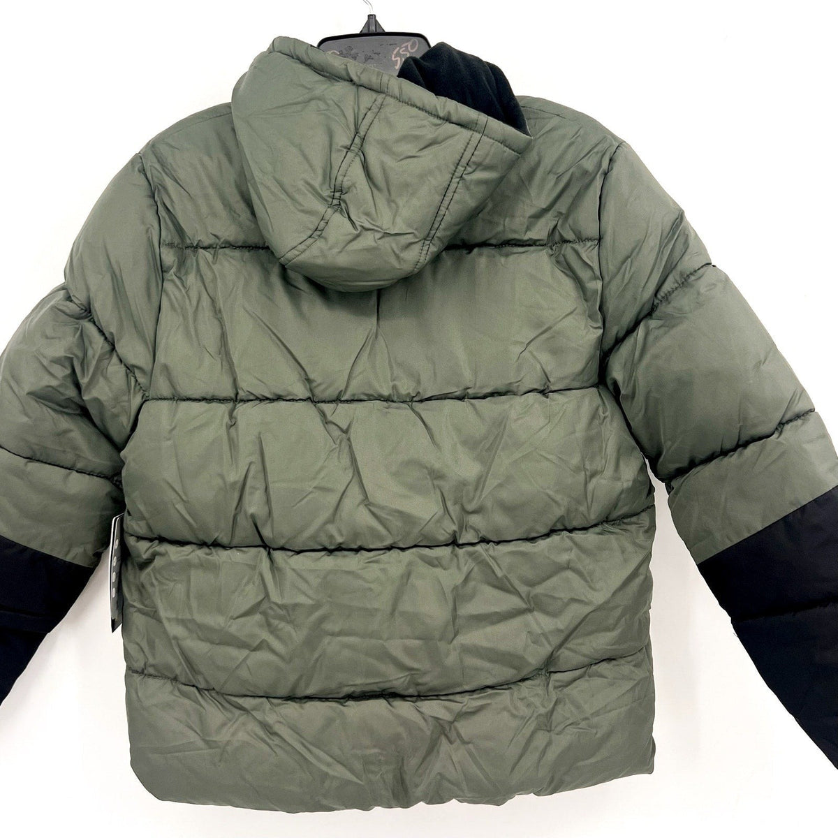 IXTREME Boy's Hooded Colorblock Puffer Winter Coat XL 14/16 Green Black NWT