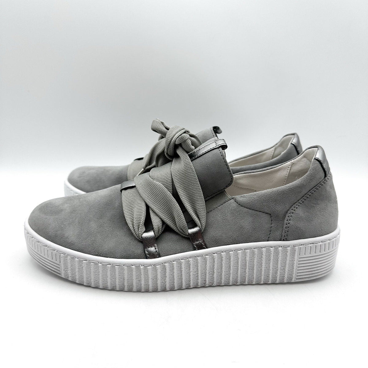 Gabor Womens 73.333.10 Casual Sneakers UK 5.5 US 8 Grey Stone Suede NWOB