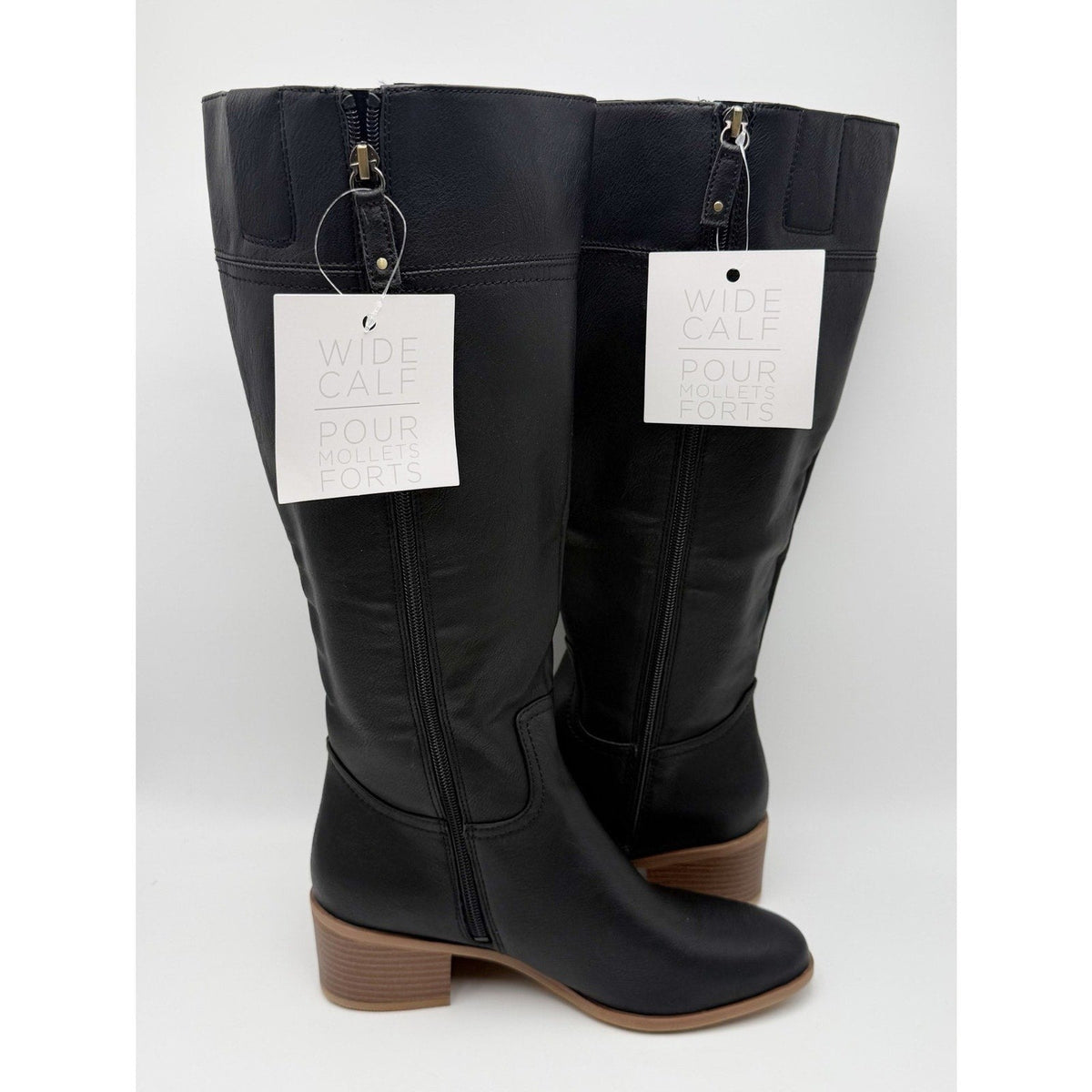 Dr. Scholls Womens Adeline Knee High Boots Size 7.5 M WIDE CALF Black NIB