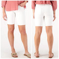 NYDJ Womens Ella Denim Shorts Size 14 PETITE Optic White 8" Inseam NWT
