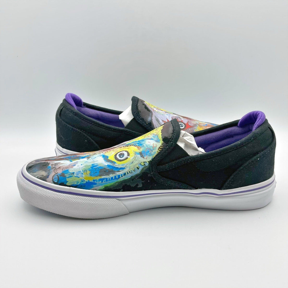 Emerica x Dinosaur Jr Mens Wino Slip-On Shoes Size 8 Black Multicolor Sweep NIB