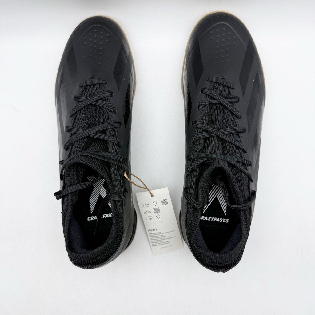 Adidas X CRAZYFAST.3 Indoor Soccer Shoes Mens 7.5 Womens 8.5 Black NWOB