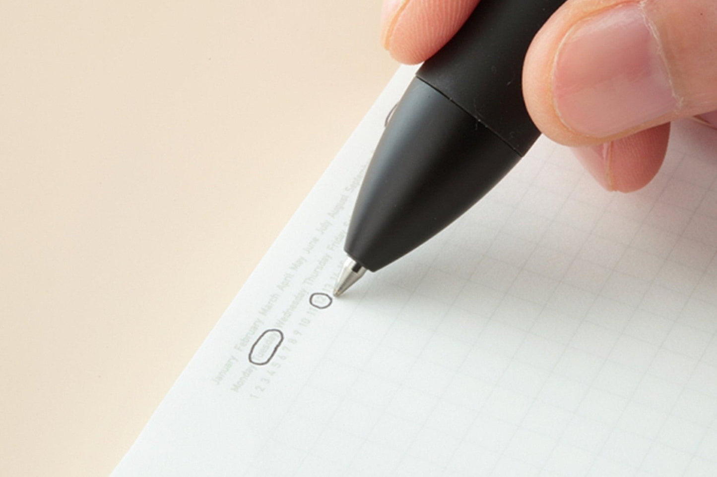 Stalogy 365Days Notebook - B5 - Grid - 368 Pages - Black
