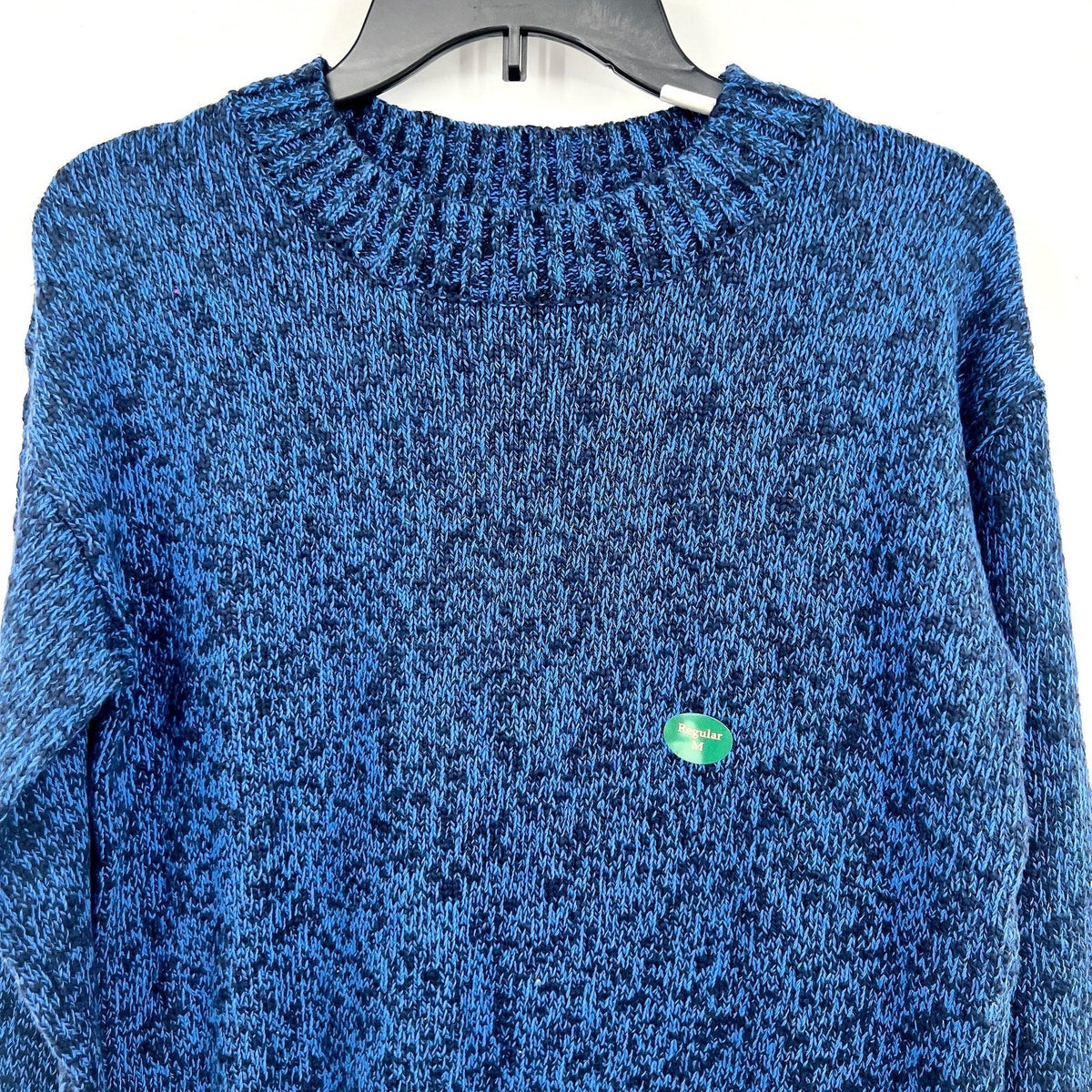 L.L BEAN Women's Cotton Ragg Sweater Medium Classic Navy Blue Crewneck NWT