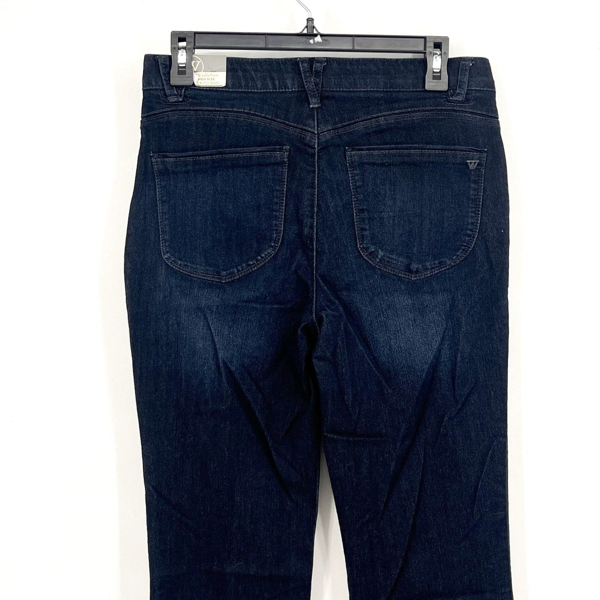 WIT & WISDOM Ab'Solution Itty Bitty Bootcut Jeans Size 8 Very Dark Blue NWT