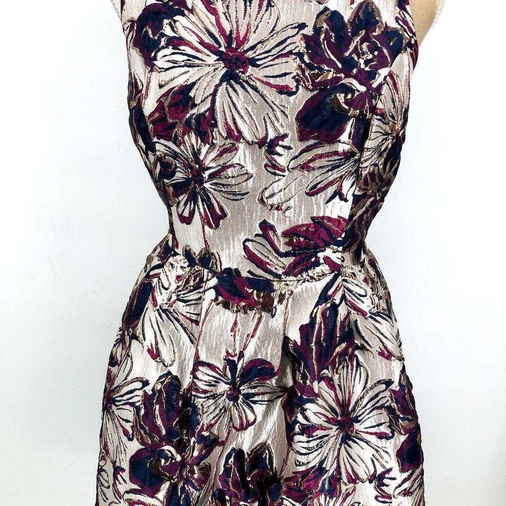 LILLY PULITZER Jollian Floral Jacquard Dress Size 8 Silver Purple NWOT