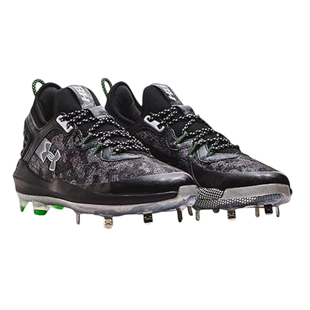 Under Armour Mens Harper 8 Low ST Metal Baseball Cleats Size 12 Black Green NWOB