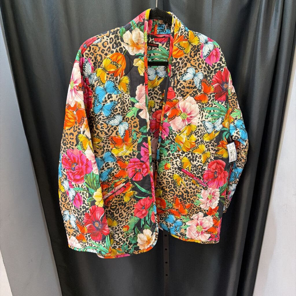 Johnny Was Quilted Butterfly Leopard JACKETS L/XL