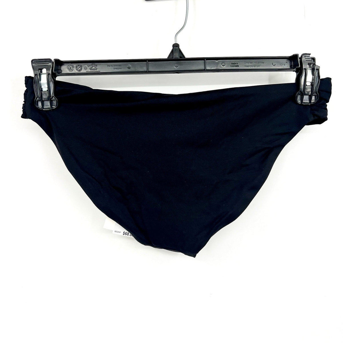 BECCA Women's Muse Side Ruched Bikini Bottoms Small Black Hipster NWT