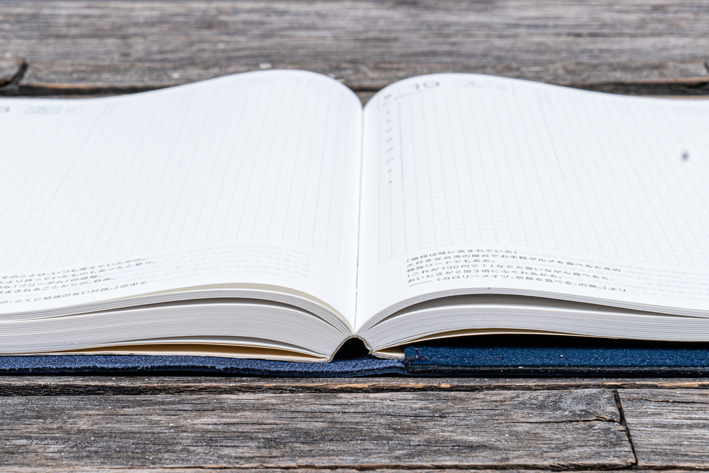 Refillable Leather Wrap Journal / Planner Cover - Crazy Horse Navy Blue