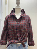 Brand Gap - Wine, Navy and Camel Plaid Long Sleeve - Multiple Sizes