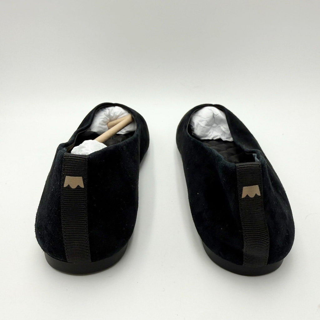 Birdies Womens The Goldfinch 15 Ballet Flat Size 7 Black Suede Pointed Toe NWOB