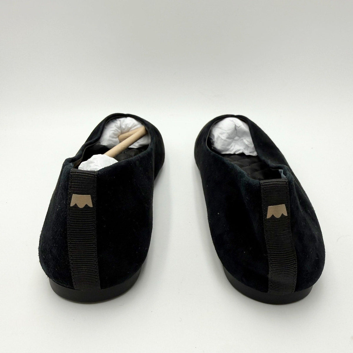 Birdies Womens The Goldfinch 15 Ballet Flat Size 7 Black Suede Pointed Toe NWOB