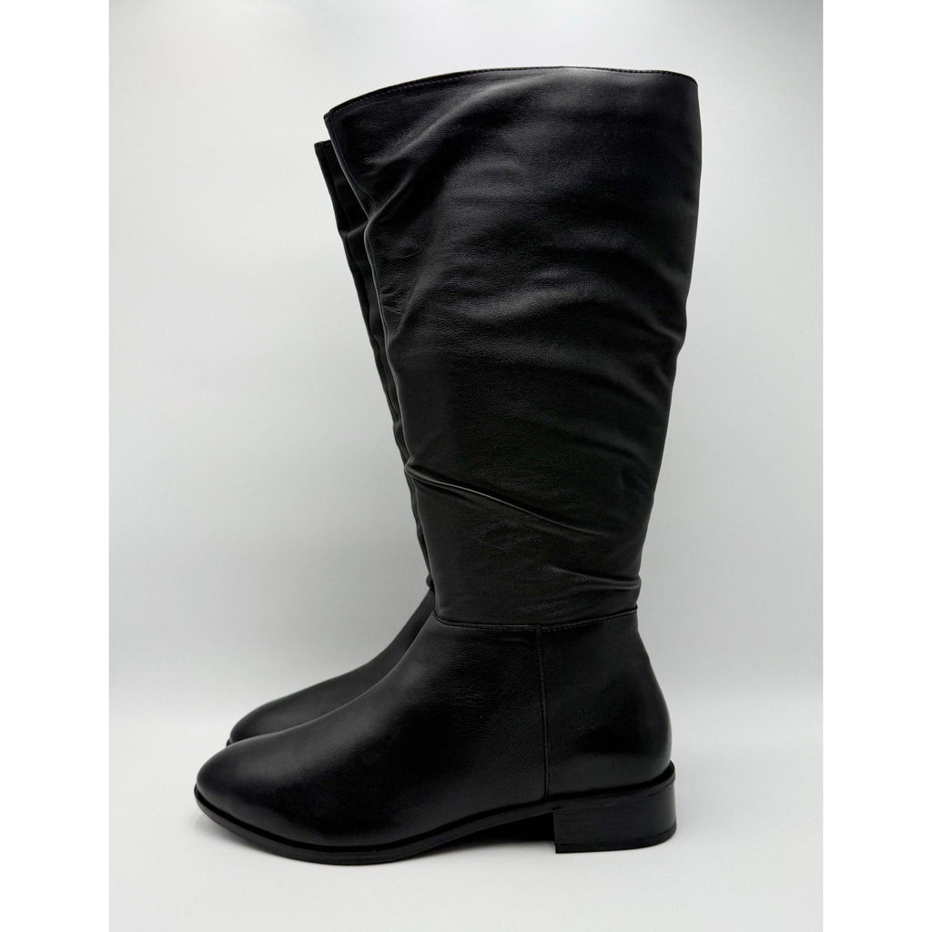 Coldwater Creek Womens Dalton Knee High Boots Size 10 Black Leather NWOB