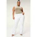 GOOD AMERICAN Good 90s Straight Jeans 27x31 US 4 White Denim High Rise NWT