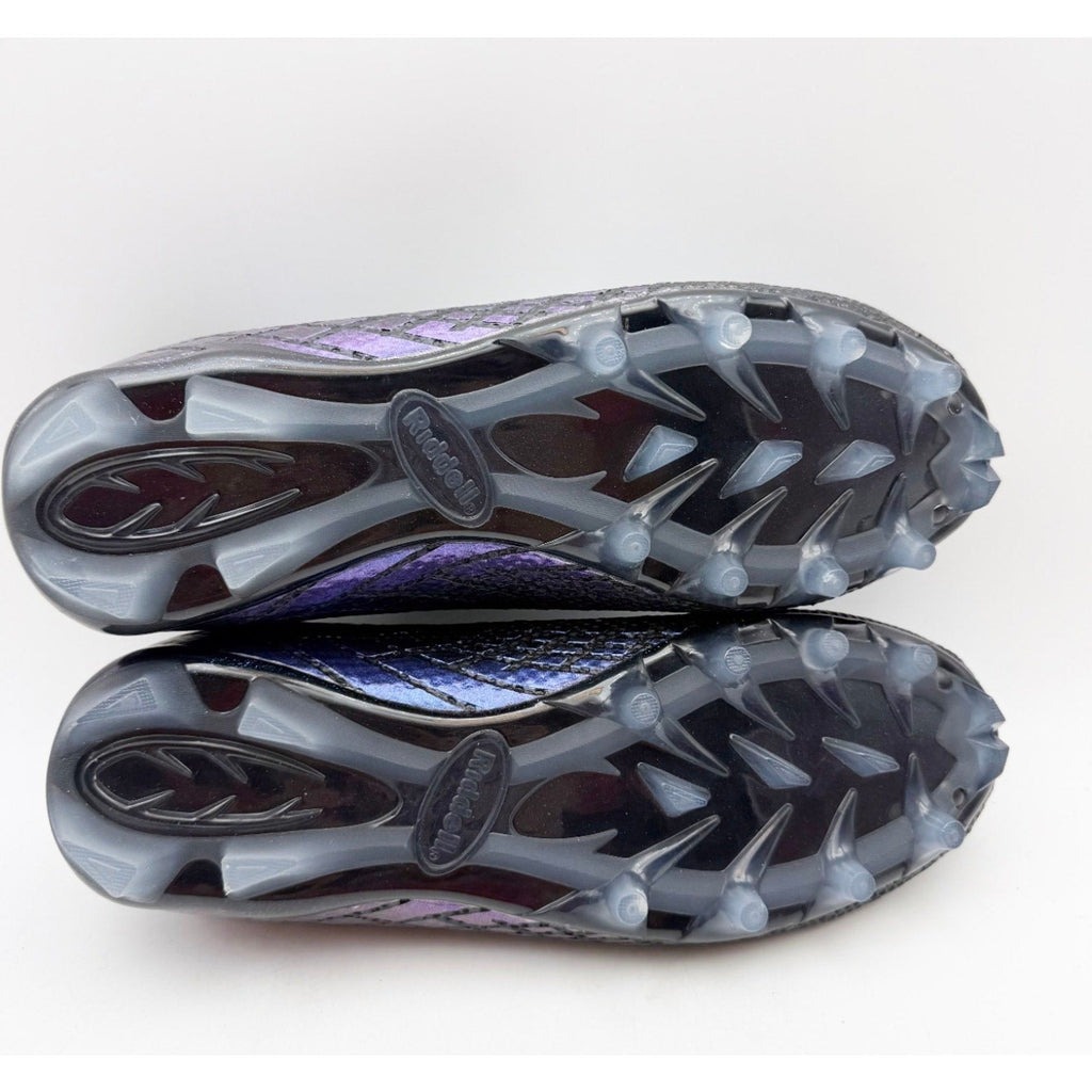 Riddell Mens Podium Mid Football Cleats Size 10.5 D Black Purple Athletic NWOB