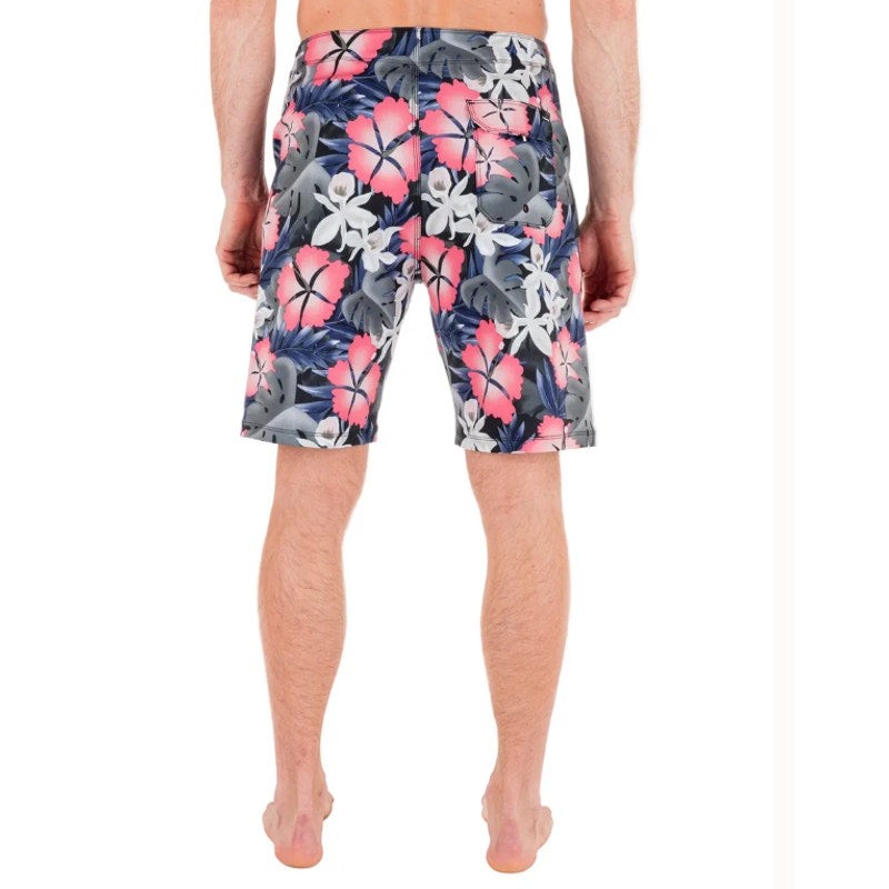 HURLEY Men's Phantom Eco Weekender 20" Board Shorts Size 36 Large Black Pink NWT