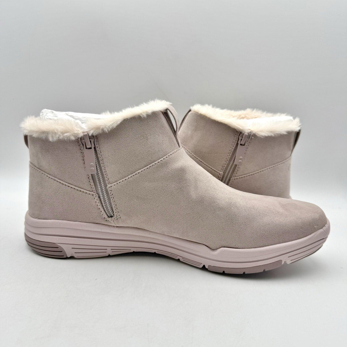 Ryka Womens Amber Ankle Boots Size 11 M EU 42 Pink Taupe Suede NIB