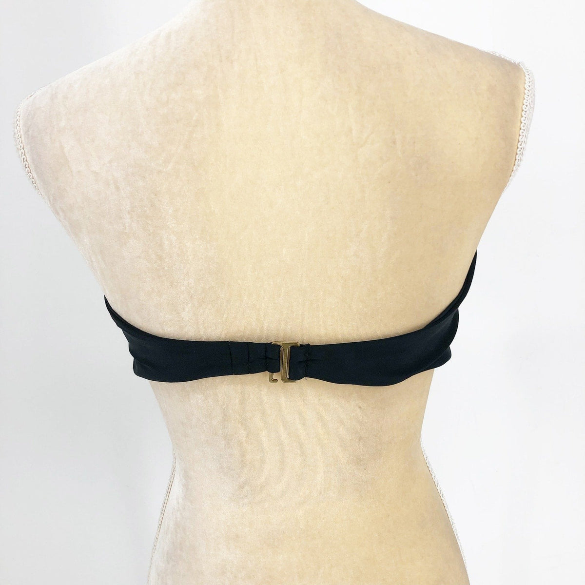 ANDIE SWIM The Scala Bikini Top XL Black Bandeau Strapless V-Bar Bust NWT
