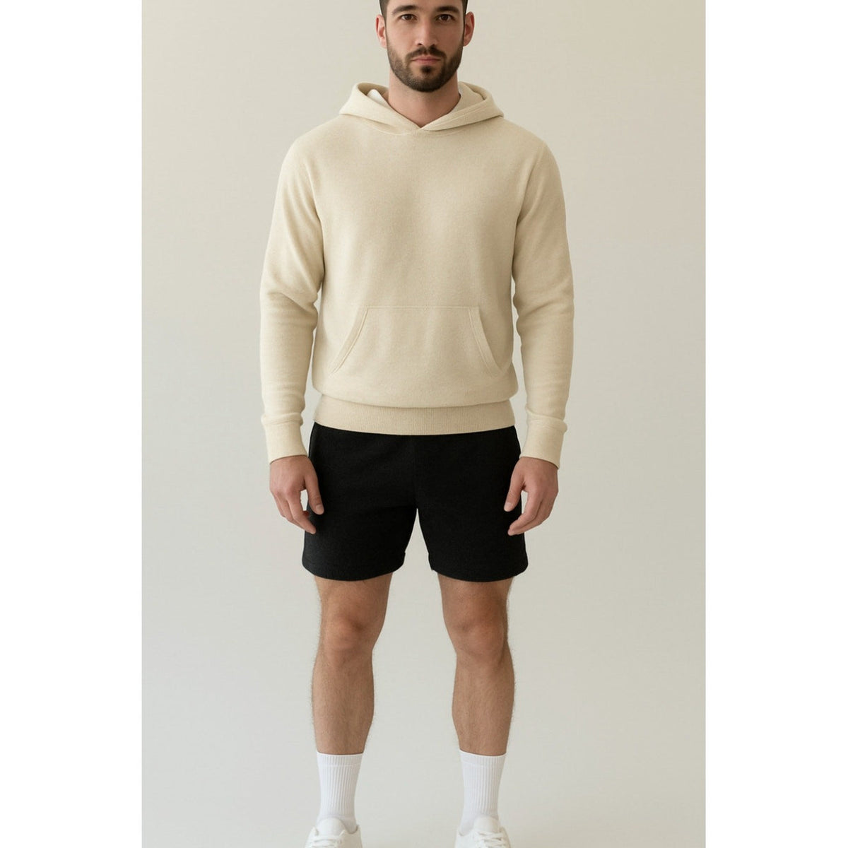 ACTIVE CASHMERE Men's Seamless Weight Cashmere Shorts Small Black NWT