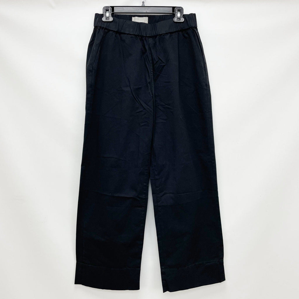 Everlane Womens The Easy Pant Size 2 Elastic Waist Straight Leg Chino Black NWT