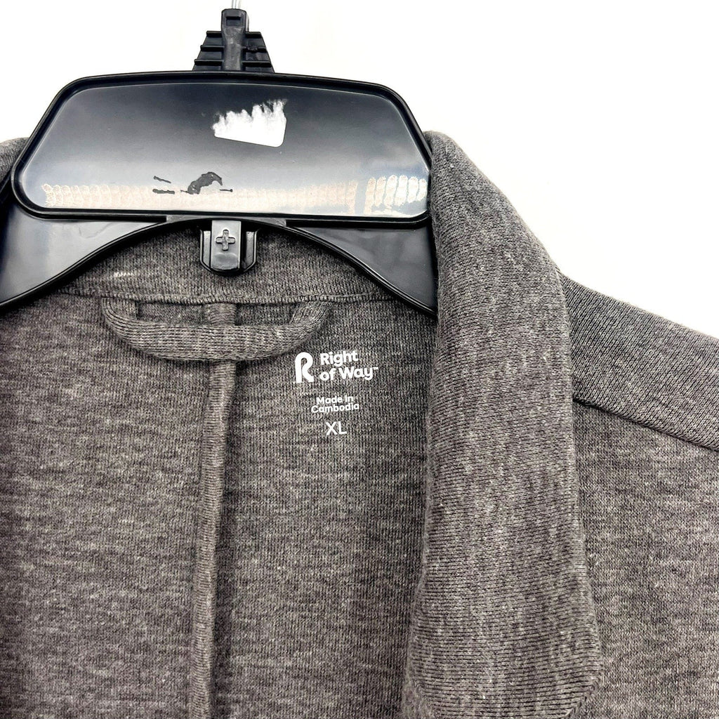 RIGHT OF WAY Men's Brody Knit Blazer Jacket XL Heather Grey NWOT