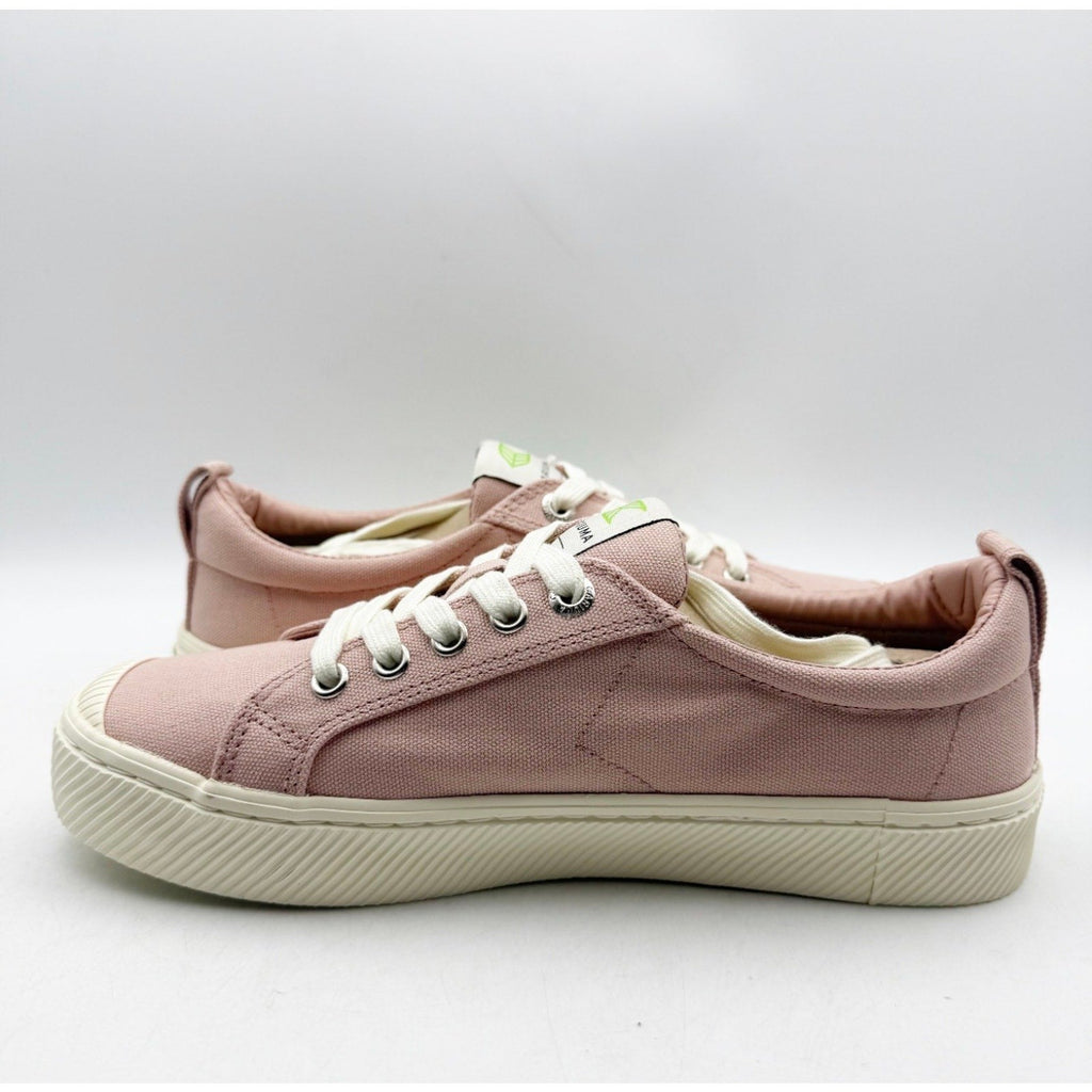 Cariuma OCA Low Casual Sneakers Mens 8 Womens 9.5 Rose Pink White Canvas NIB