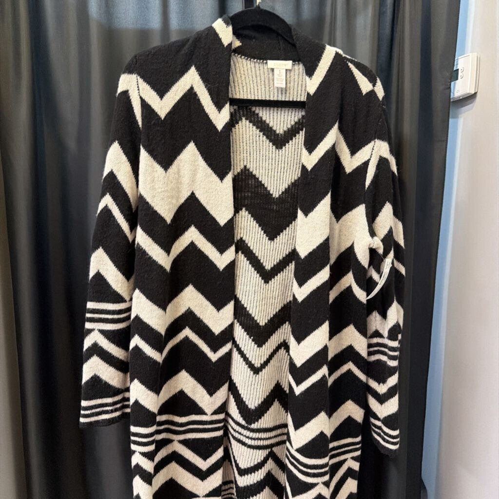 Chicos Wool Blend Chevron Long SWEATERS 1