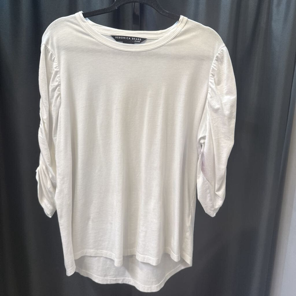 Veronica Beard 3/4 Ruched Slv TOPS XL
