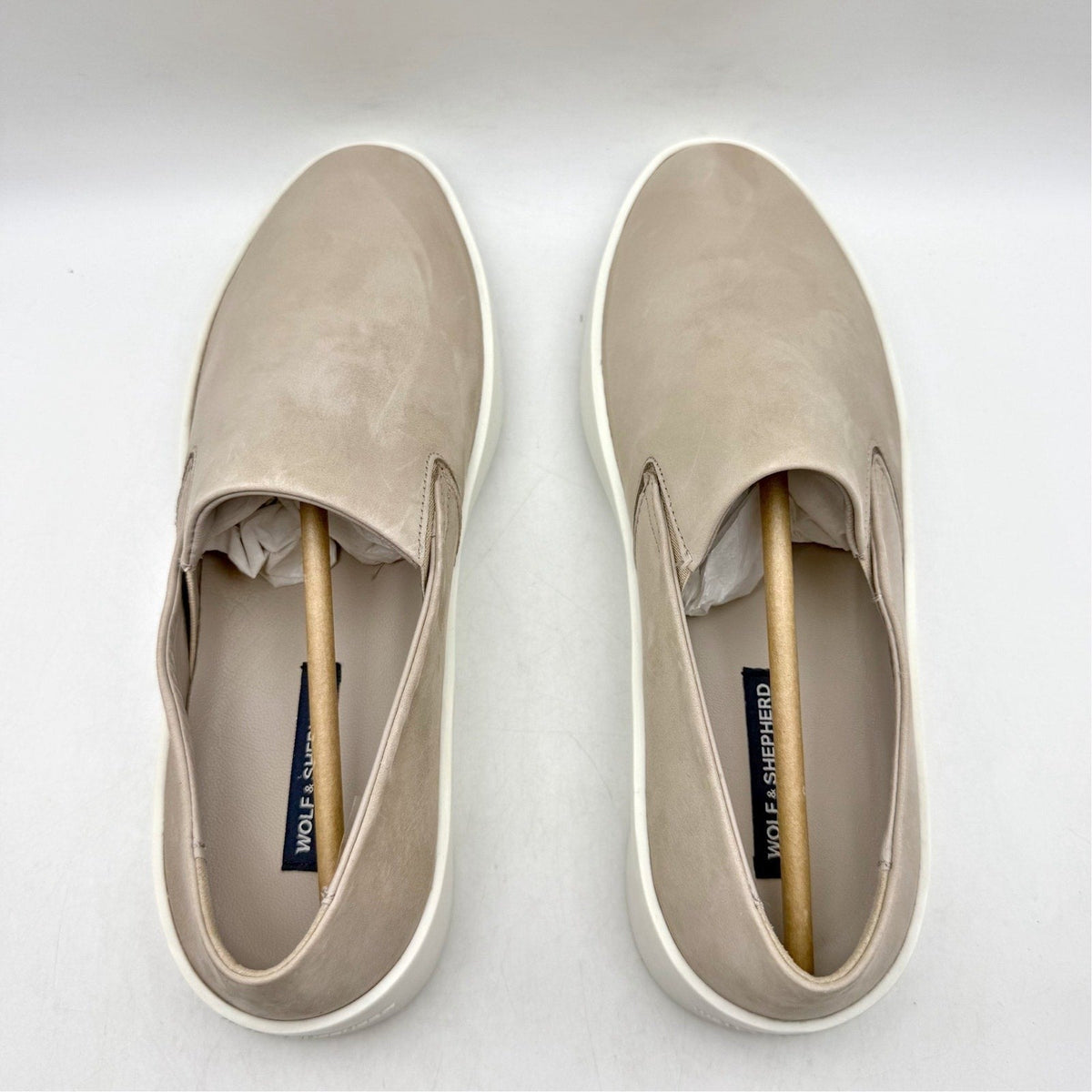 Wolf & Shepherd Cruise Slip On Shoes Mens 7.5 Womens 9 Gray White NIB