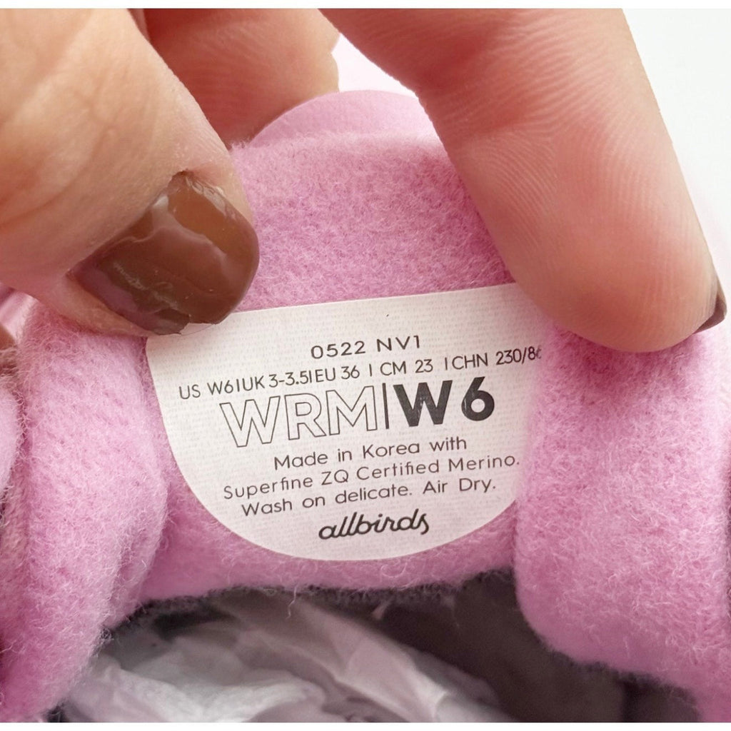 AllBirds Womens Wool Runner Mizzle Casual Sneakers US 6 Pink Water Repellent NIB