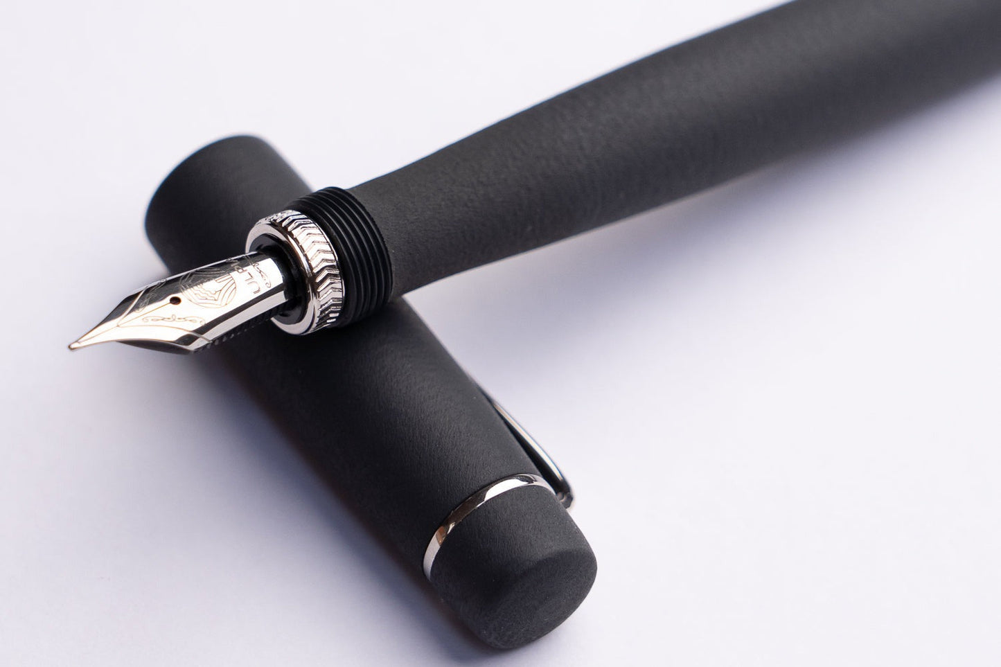 ULPIA 117 Ebonite Fountain Pen - B.C. Black (Textured Ebonite)
