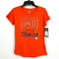 GEN 2 Girls Clemson University Go Heart Tee Large Orange Short Sleeve NWT