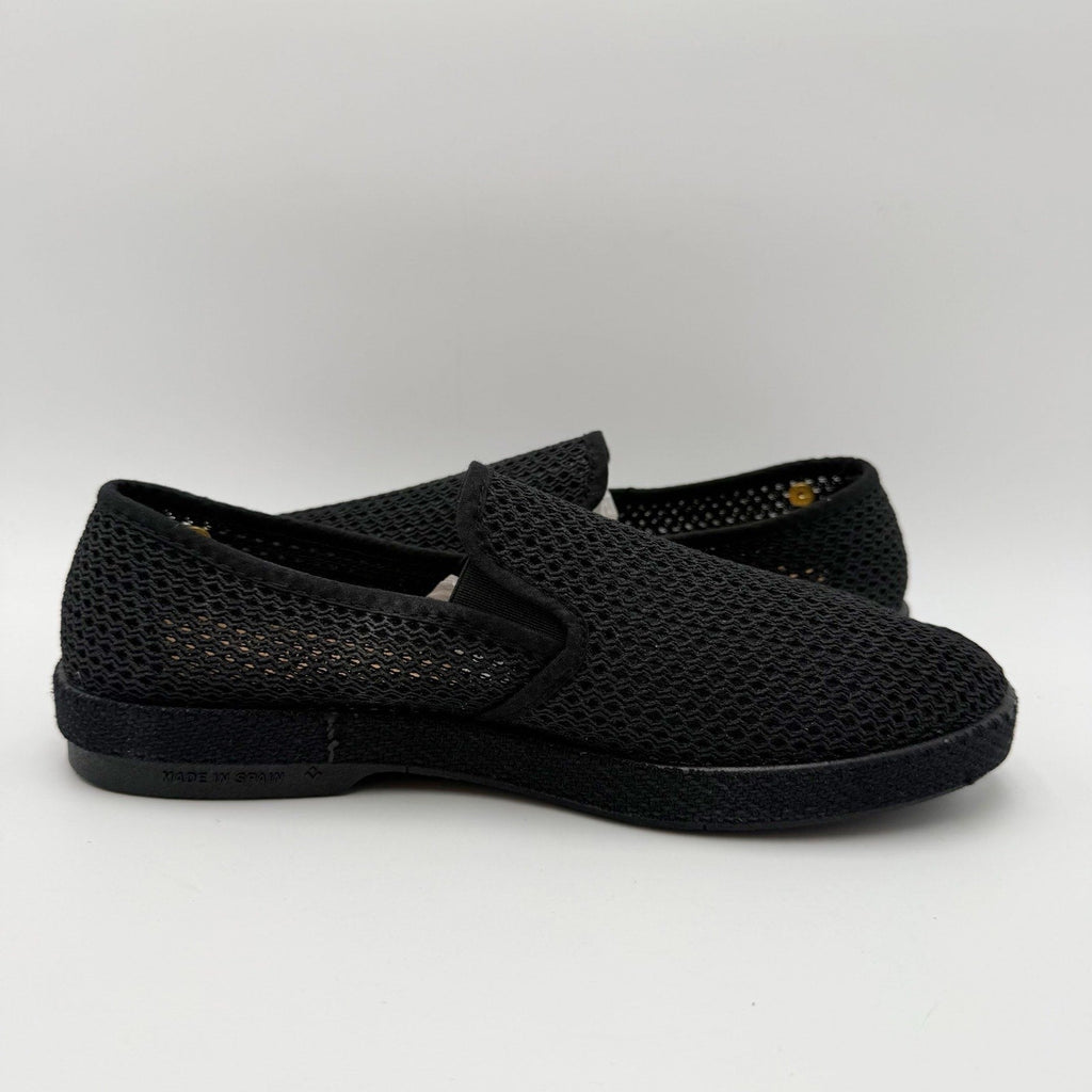 Rivieras Womens Classic Mesh Slip On Shoes Size 7.5 EU 38 Black NIB