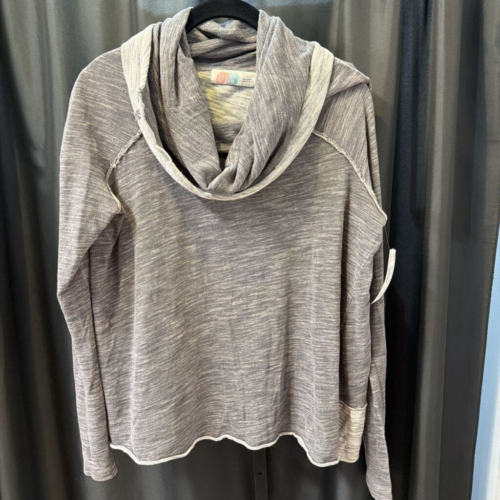 Free People Cowl Raw Edge 2 Tone TOPS M