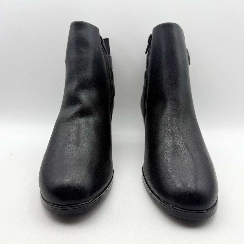Clarks Womens Emily2 Lux Ankle Boots Size 8.5 EU 39.5 Black Leather Booties NIB