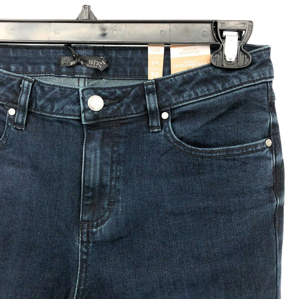 Prana Womens Sienna Skinny Jean 30x30 US 10 Deep Blue Stretch Denim Mid Rise NWT
