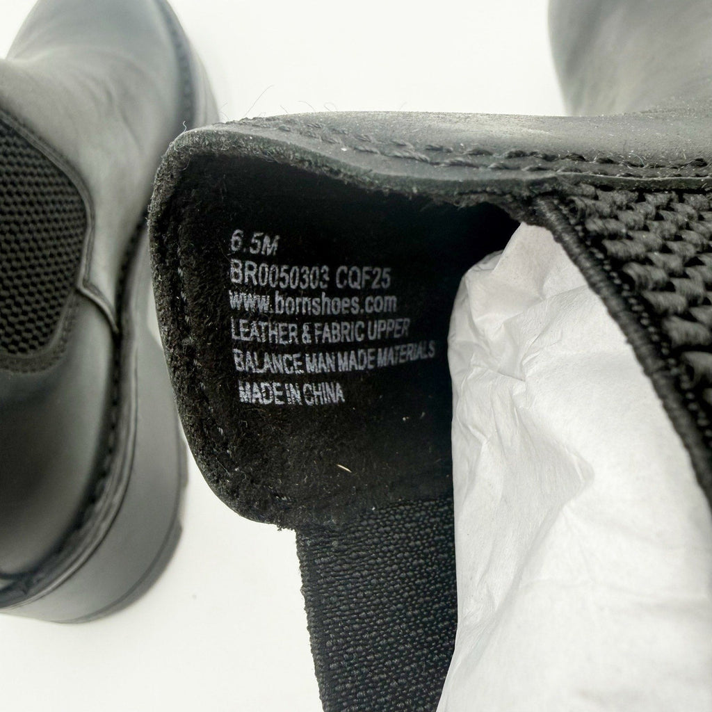 BORN Womens Verona Chelsea Ankle Boots Size 6.5 M EU 37 Black Leather NIB
