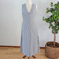 Onia Linen Blend Striped Maxi Dress - XL