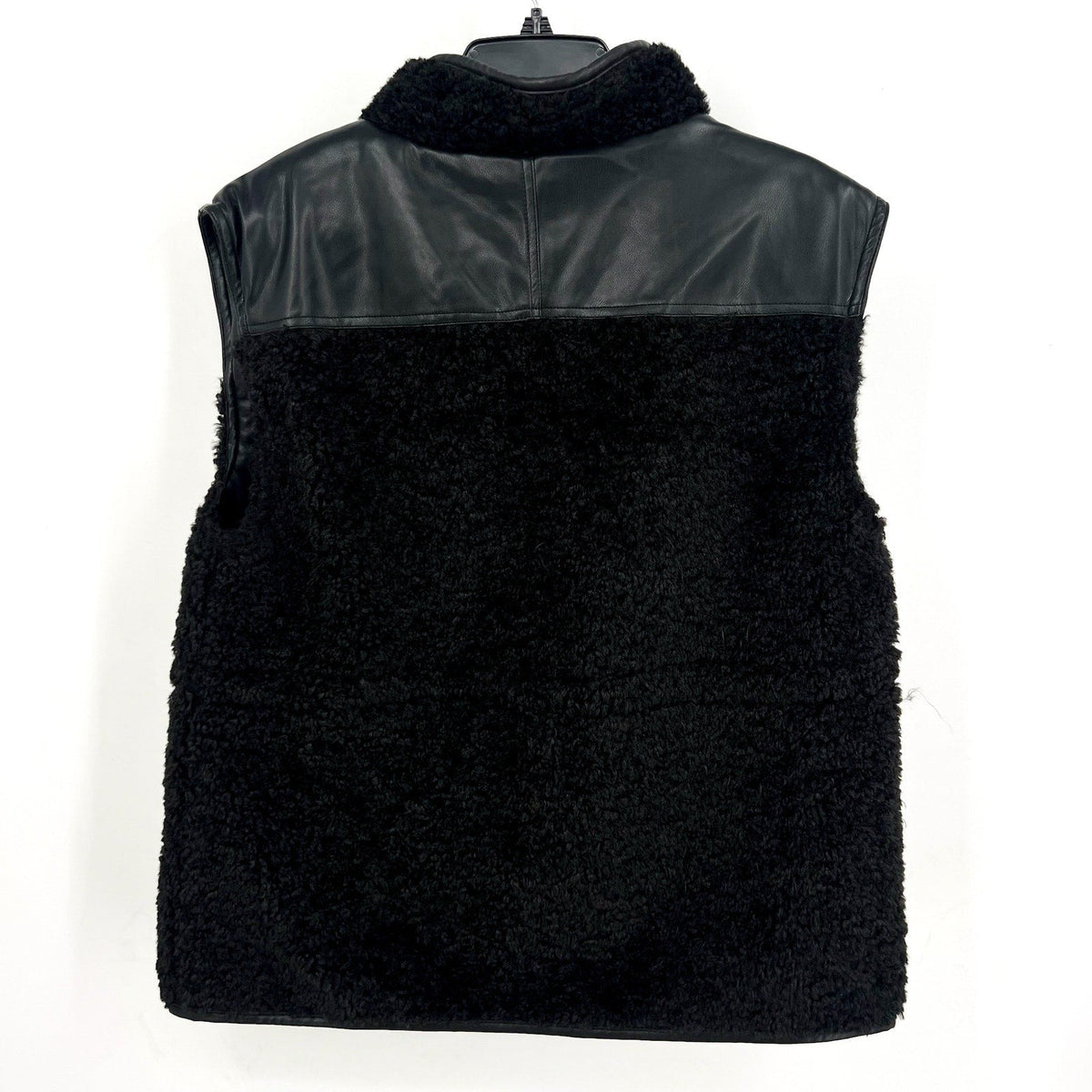 BAGATELLE COLLECTION Womens Vest Small Black Sherpa Shearling Faux Fur Lined NWT