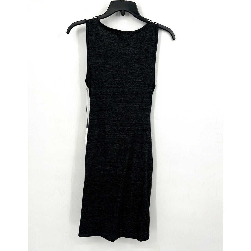 TREASURE & BOND Ruched Sleeveless Jersey Tank Dress XS Charcoal Gray NWT