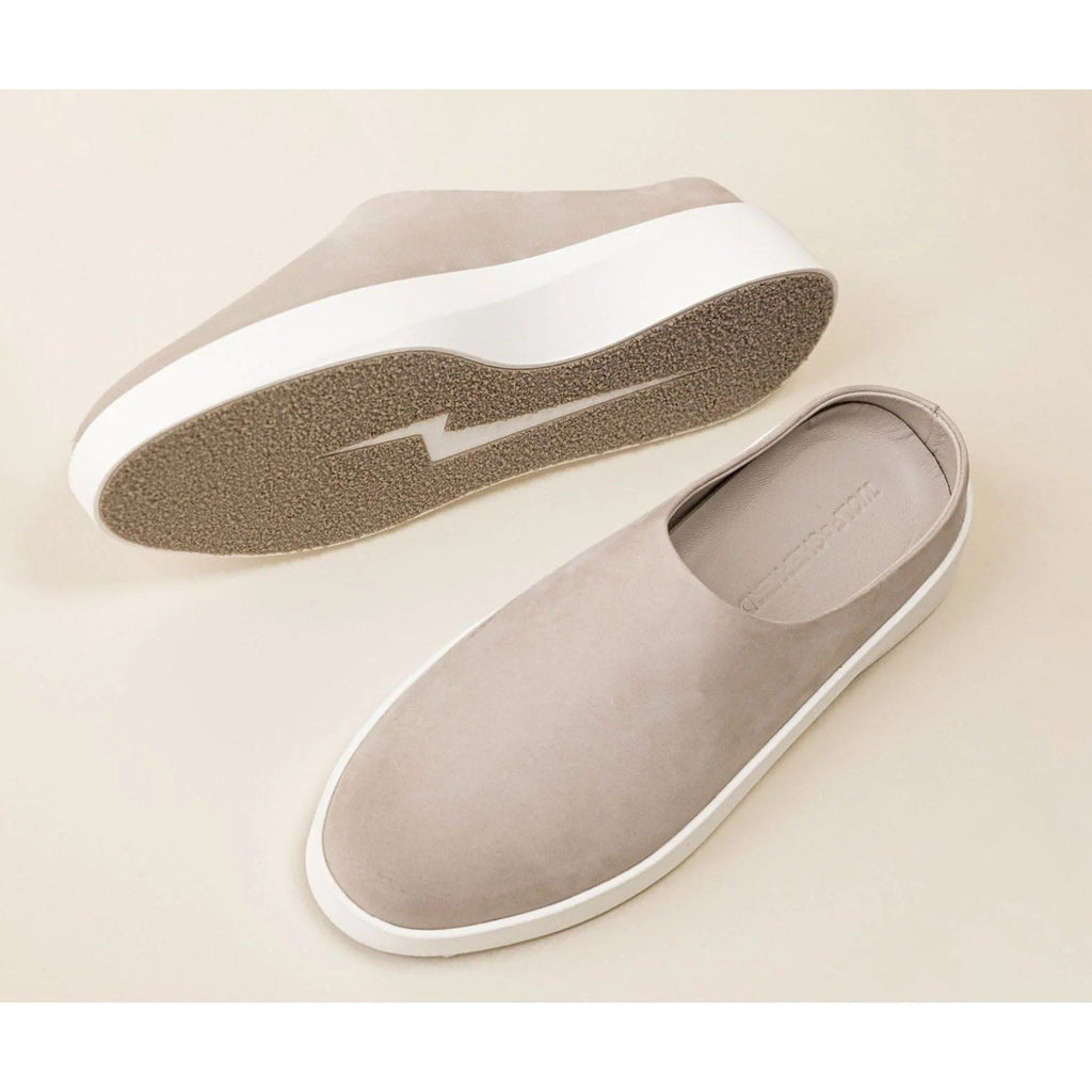 Wolf & Shepherd Cruise Mule Slip On Shoe MENS 7.5 WOMENS 9 Warm Gray Leather NIB
